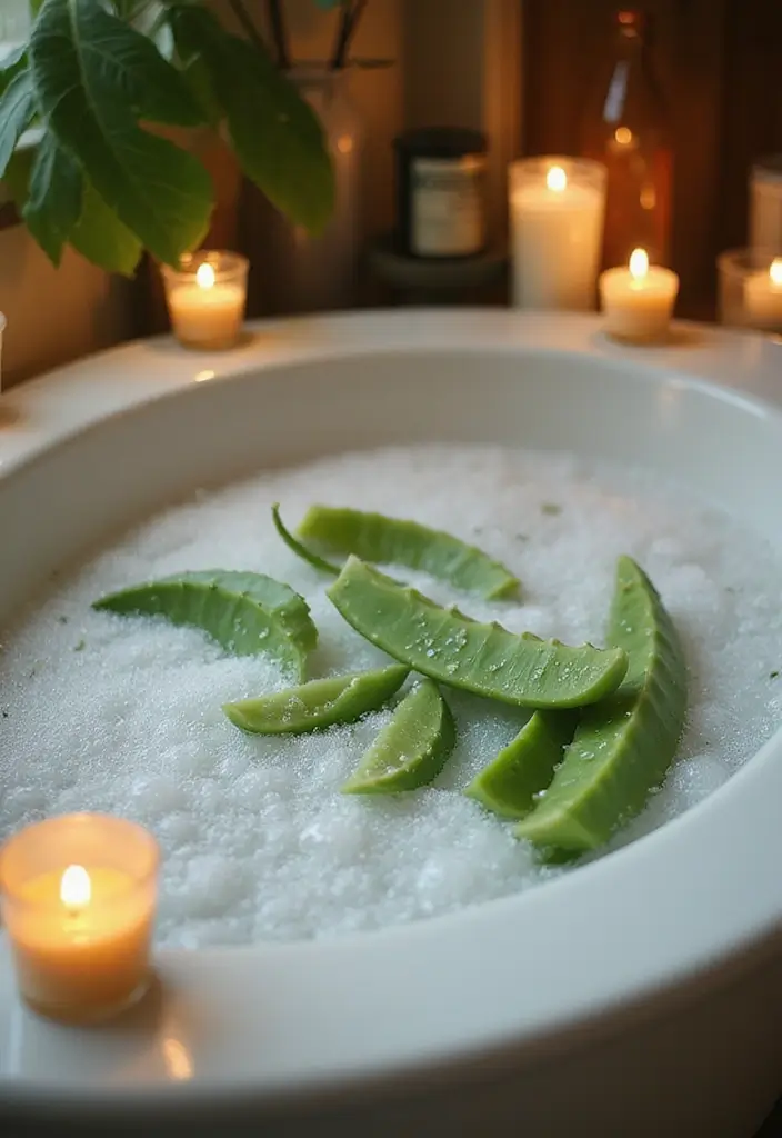 30 Aloe Vera Plant Ideas for Health, Beauty and Decor 12 30 Aloe Vera Plant Ideas for Health, Beauty and Decor - 12. Aloe Vera Bath Soak