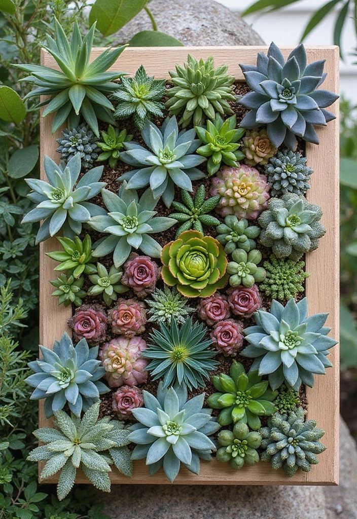 30 Backyard Plant Ideas That Transform Outdoor Living 5 30 Backyard Plant Ideas That Transform Outdoor Living - 5. Wall-Mounted Succulent Displays