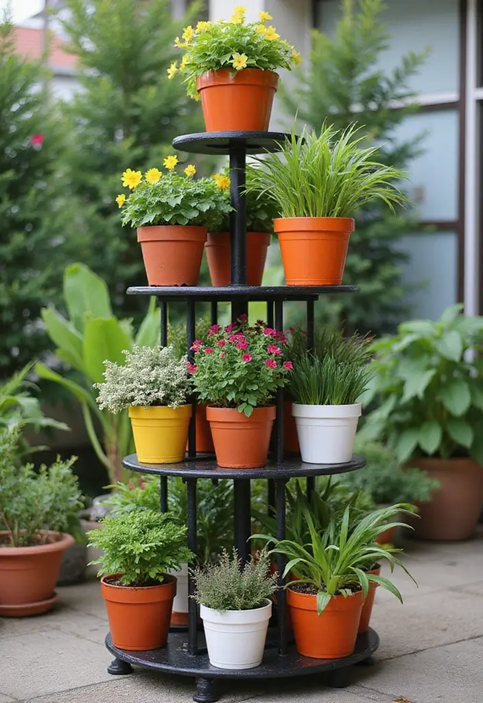 30 Backyard Plant Ideas That Transform Outdoor Living 7 30 Backyard Plant Ideas That Transform Outdoor Living - 7. Vertical Plant Stand