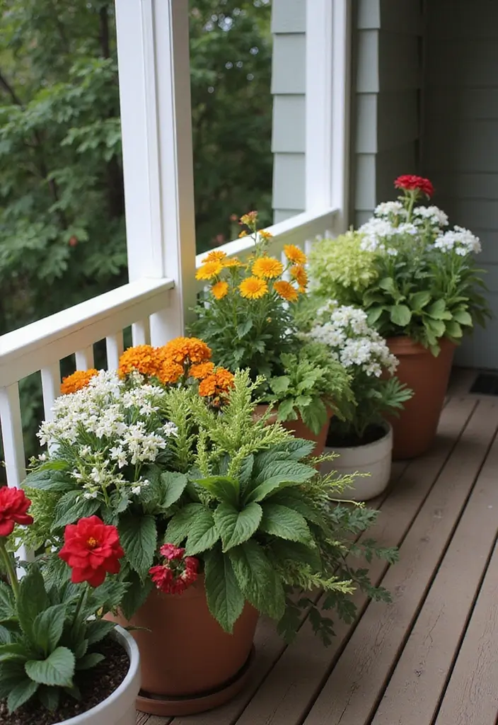 30 Balcony Plant Ideas for Small Yet Lush Spaces 10 30 Balcony Plant Ideas for Small Yet Lush Spaces - 10. Seasonal Changeovers