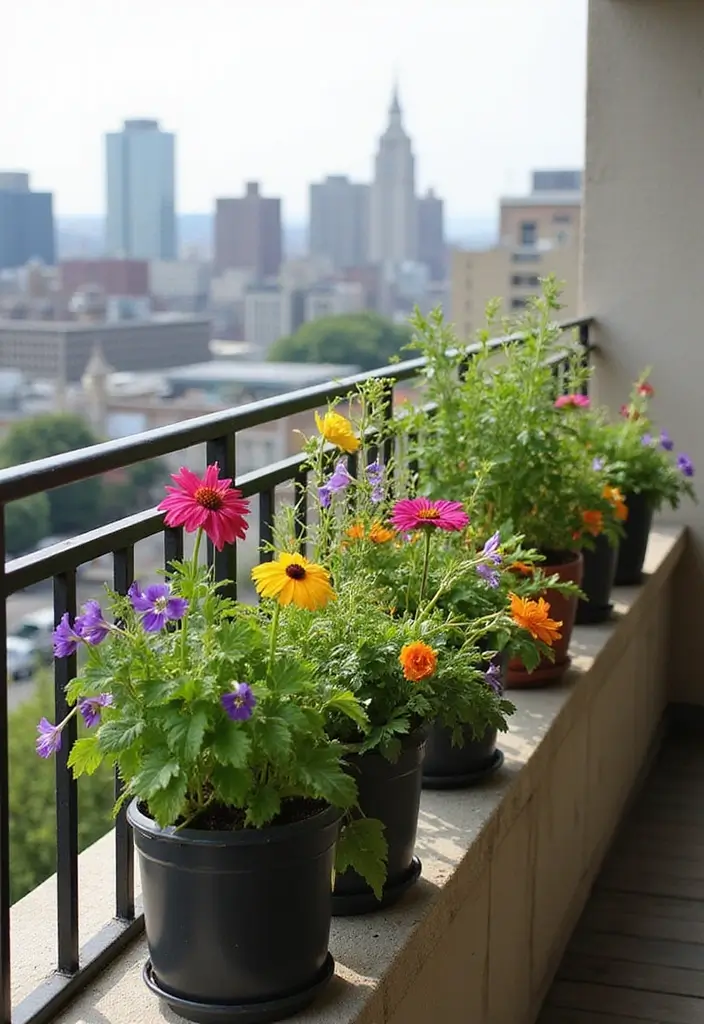 30 Balcony Plant Ideas for Small Yet Lush Spaces 12 30 Balcony Plant Ideas for Small Yet Lush Spaces - 12. Balcony Rail Gardens