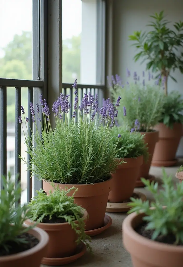 30 Balcony Plant Ideas for Small Yet Lush Spaces 19 30 Balcony Plant Ideas for Small Yet Lush Spaces - 19. Aromatic Plants
