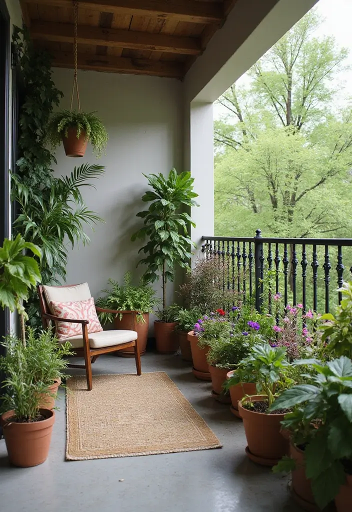 30 Balcony Plant Ideas for Small Yet Lush Spaces 23 30 Balcony Plant Ideas for Small Yet Lush Spaces - 23. Indoor and Outdoor Blend