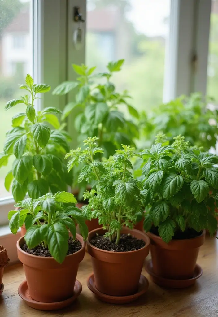 30 Bay Window Plant Ideas That Brighten Your Home 1 30 Bay Window Plant Ideas That Brighten Your Home - 1. Herbs Galore!