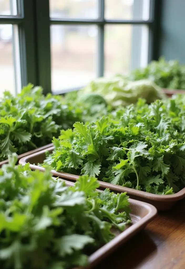 30 Bay Window Plant Ideas That Brighten Your Home 11 30 Bay Window Plant Ideas That Brighten Your Home - 11. Colorful Salad Greens