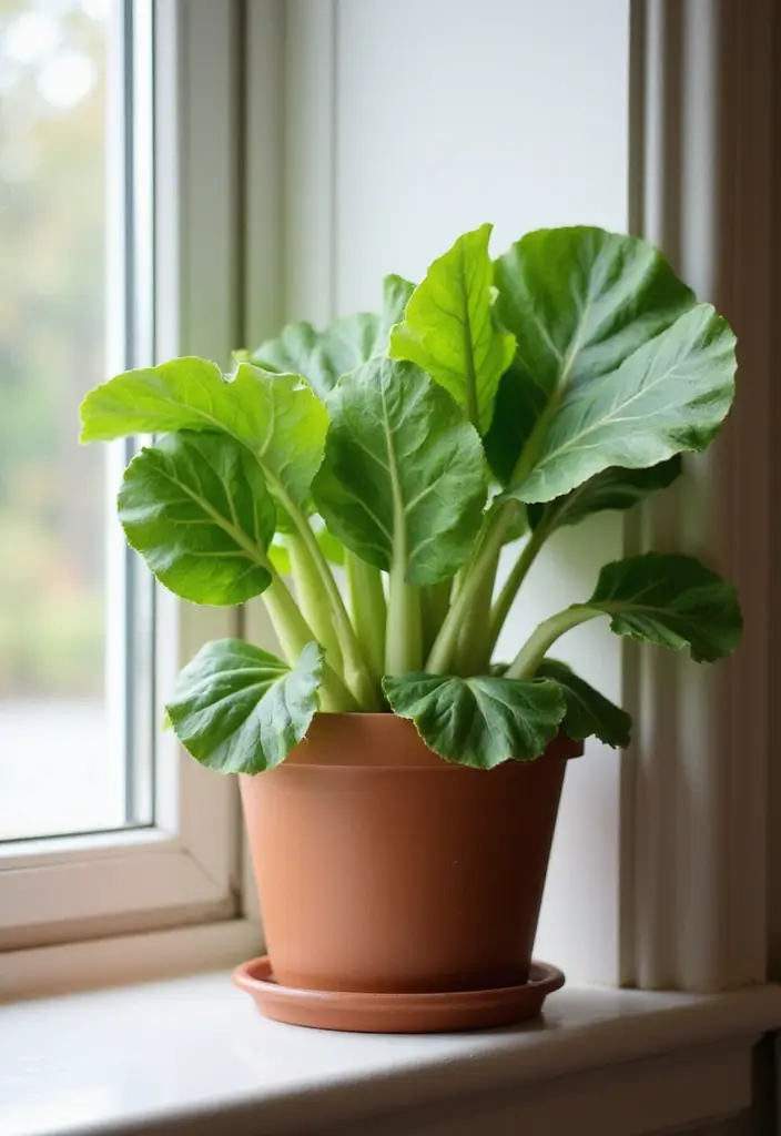 30 Bay Window Plant Ideas That Brighten Your Home 16 30 Bay Window Plant Ideas That Brighten Your Home - 16. Dainty Bok Choy