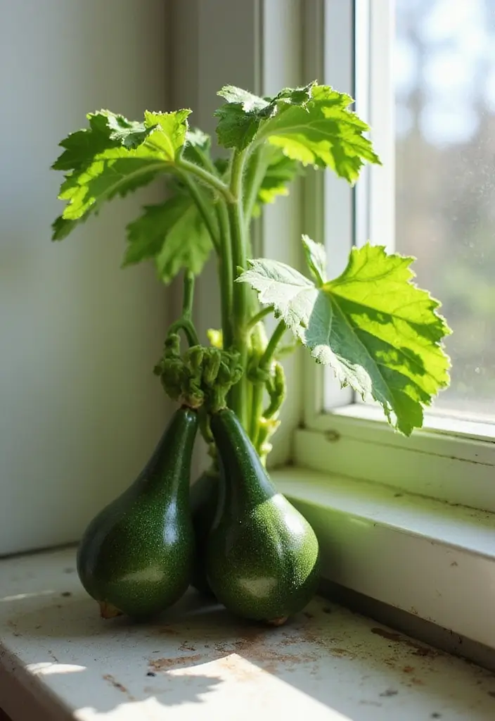 30 Bay Window Plant Ideas That Brighten Your Home 20 30 Bay Window Plant Ideas That Brighten Your Home - 20. Window Sill Zucchini
