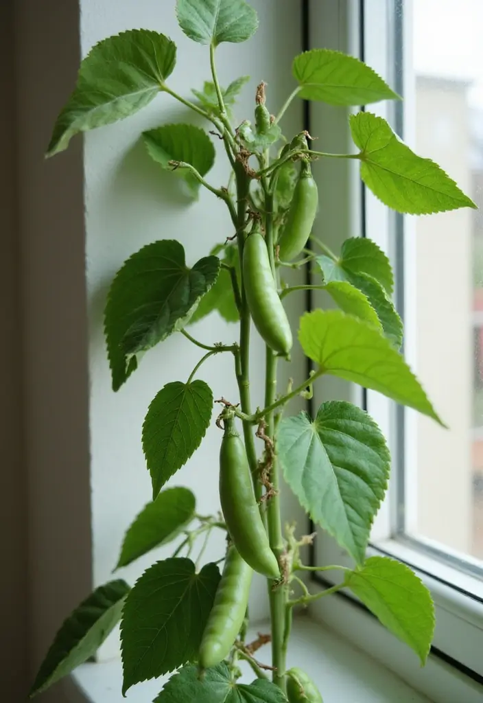 30 Bay Window Plant Ideas That Brighten Your Home 21 30 Bay Window Plant Ideas That Brighten Your Home - 21. Snow Peas for Crunch