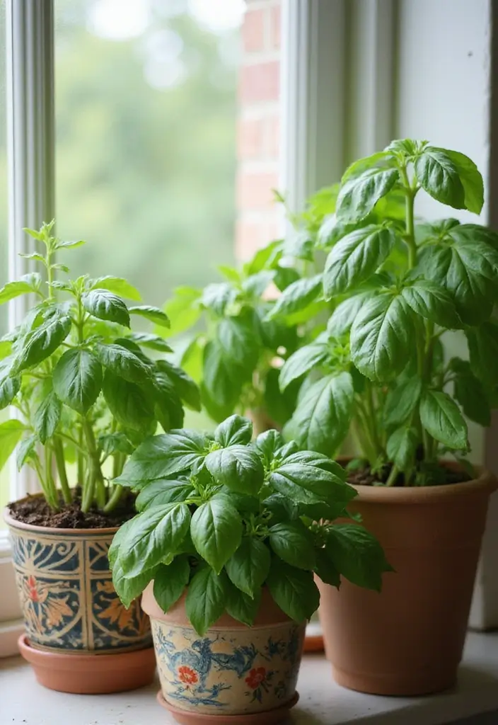 30 Bay Window Plant Ideas That Brighten Your Home 24 30 Bay Window Plant Ideas That Brighten Your Home - 24. Culinary Basil Varieties