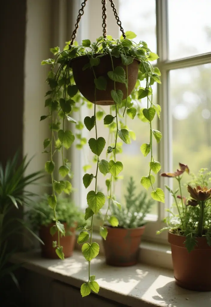 30 Best Plants for Your Room to Improve Air and Mood 17 30 Best Plants for Your Room to Improve Air and Mood - 17. String of Hearts (Ceropegia woodii)