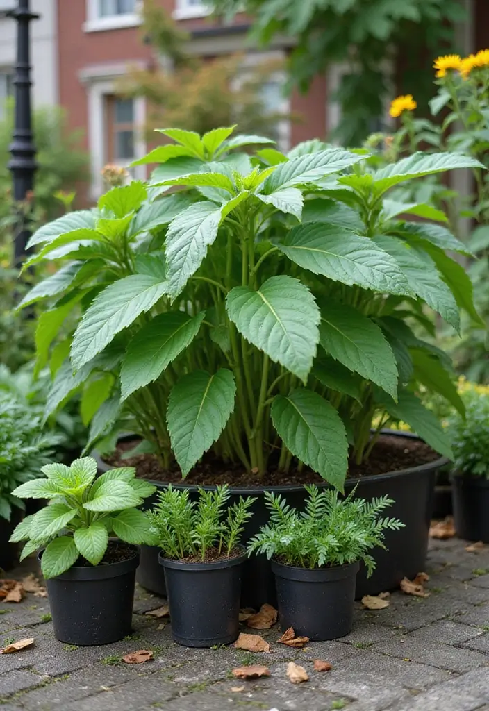 30 Castor Bean Plant Ideas for Bold Garden Statements 14 30 Castor Bean Plant Ideas for Bold Garden Statements - 14. Castor Beans in Small Urban Gardens