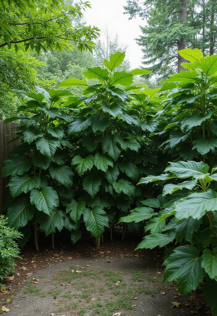 30 Castor Bean Plant Ideas for Bold Garden Statements 22 30 Castor Bean Plant Ideas for Bold Garden Statements - 22. Castor Beans as Privacy Screens