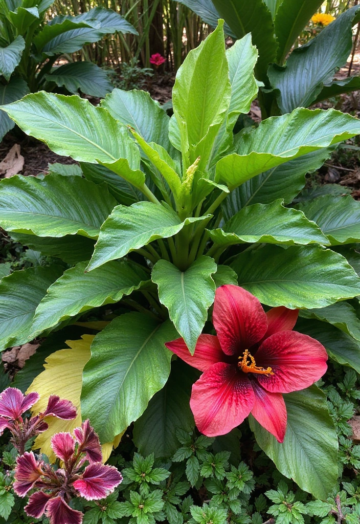 30 Castor Bean Plant Ideas for Bold Garden Statements 3 30 Castor Bean Plant Ideas for Bold Garden Statements - 3. Tropical Garden Borders