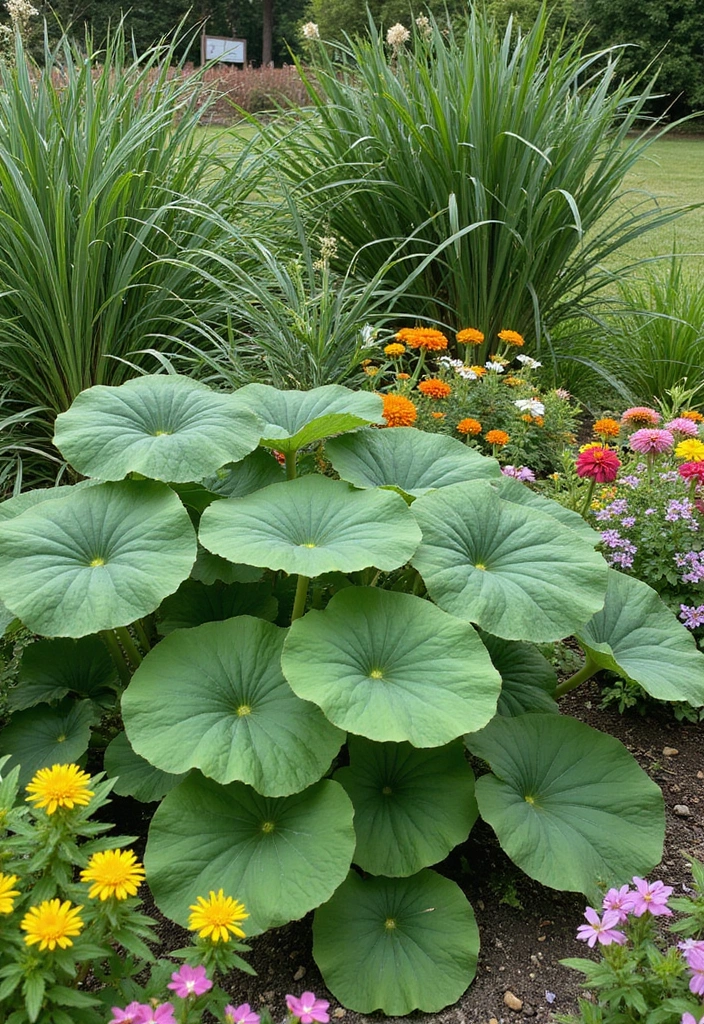 30 Castor Bean Plant Ideas for Bold Garden Statements 5 30 Castor Bean Plant Ideas for Bold Garden Statements - 5. Mixed Plantings for Texture