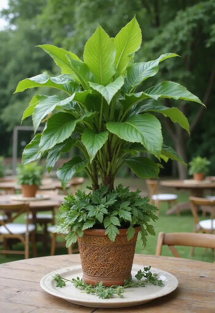 30 Castor Bean Plant Ideas for Bold Garden Statements 9 30 Castor Bean Plant Ideas for Bold Garden Statements - 9. Bold Centerpieces for Outdoor Events