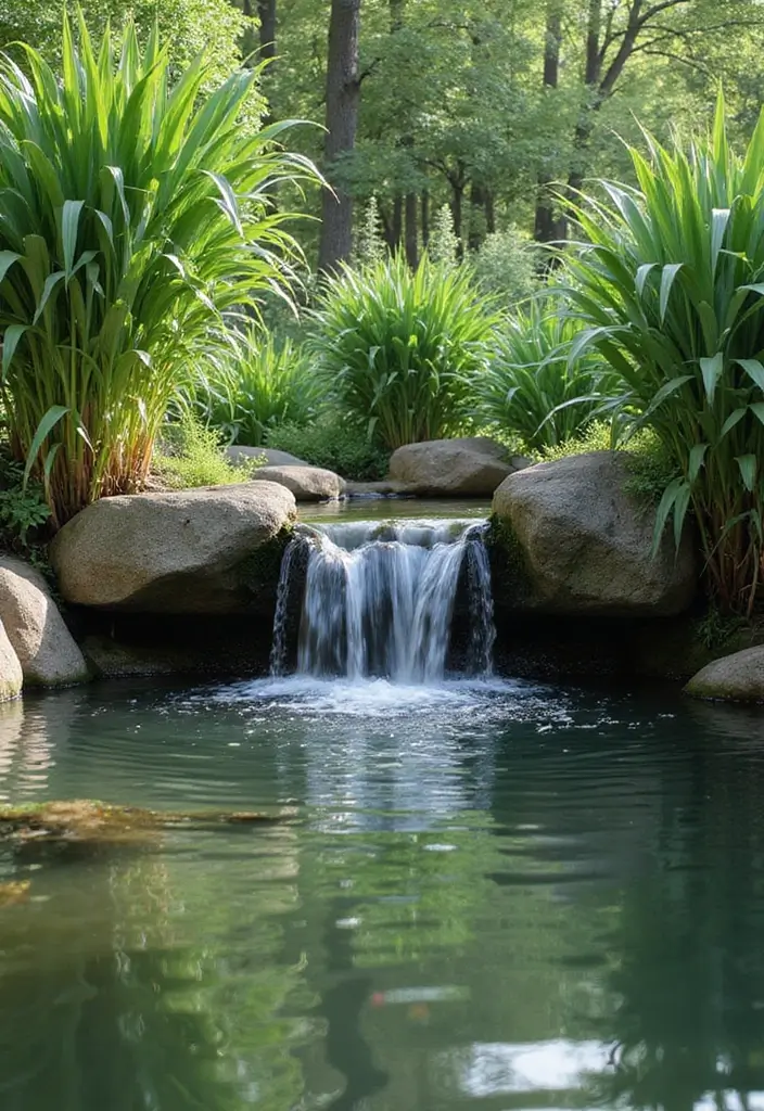 30 Cat Tails Plant Ideas for Water Gardens and Ponds 10 30 Cat Tails Plant Ideas for Water Gardens and Ponds - 10. Introduce a Waterfall Feature