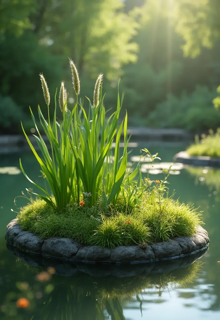 30 Cat Tails Plant Ideas for Water Gardens and Ponds 12 30 Cat Tails Plant Ideas for Water Gardens and Ponds - 12. Create Floating Islands