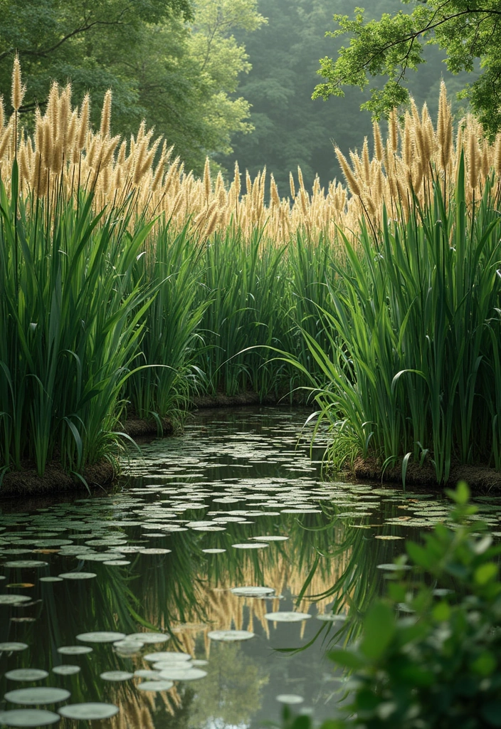 30 Cat Tails Plant Ideas for Water Gardens and Ponds 2 30 Cat Tails Plant Ideas for Water Gardens and Ponds - 2. Create a Natural Privacy Screen