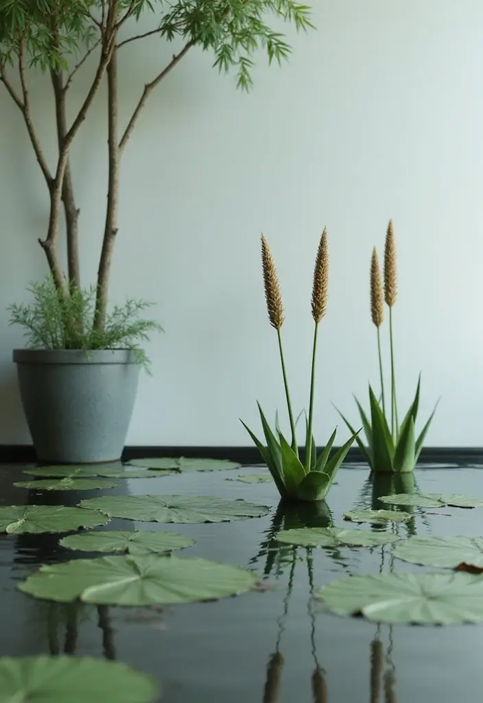 30 Cat Tails Plant Ideas for Water Gardens and Ponds 22 30 Cat Tails Plant Ideas for Water Gardens and Ponds - 22. Embrace Minimalism with Cat Tails