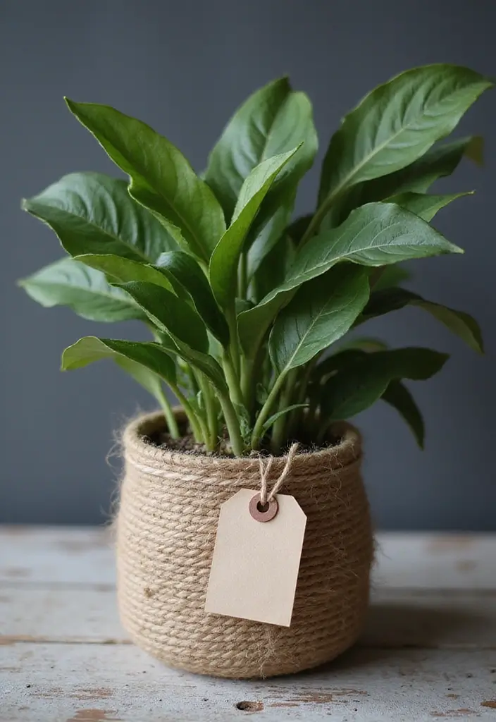30 Clever Plant Packaging Ideas for Gifts and Shops 10 30 Clever Plant Packaging Ideas for Gifts and Shops - 10. Natural Fiber Wrapping