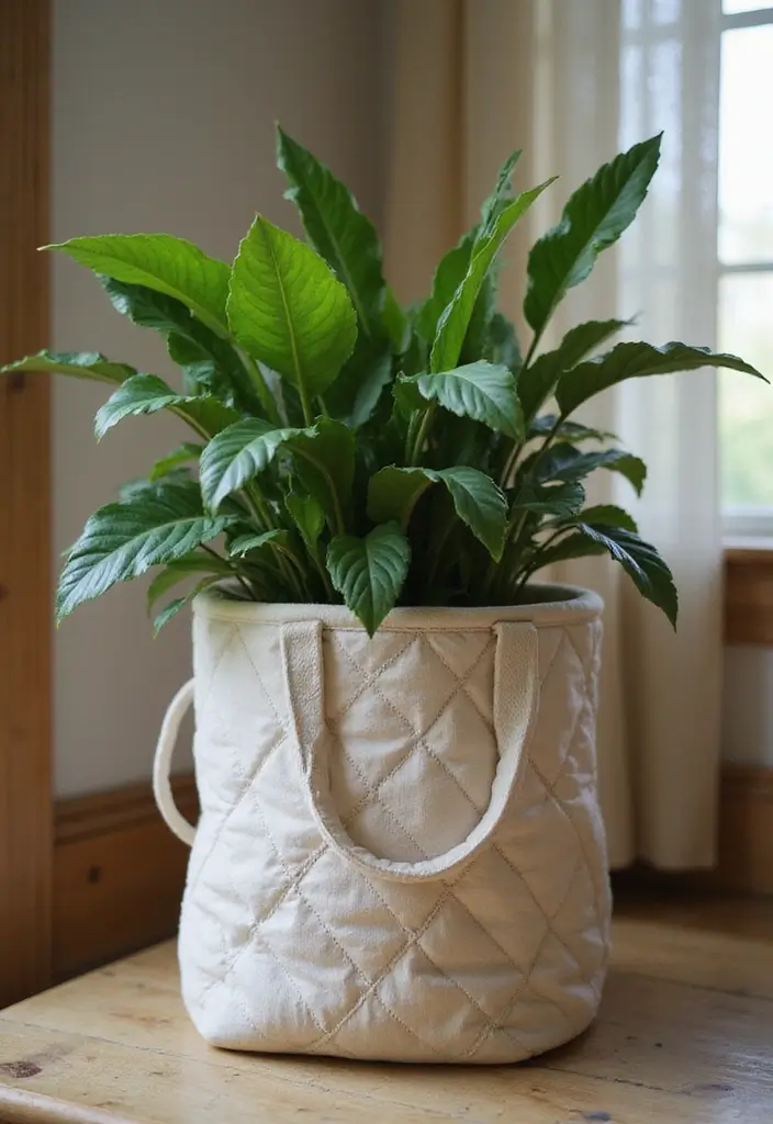 30 Clever Plant Packaging Ideas for Gifts and Shops 17 30 Clever Plant Packaging Ideas for Gifts and Shops - 17. Quilted Plant Bags