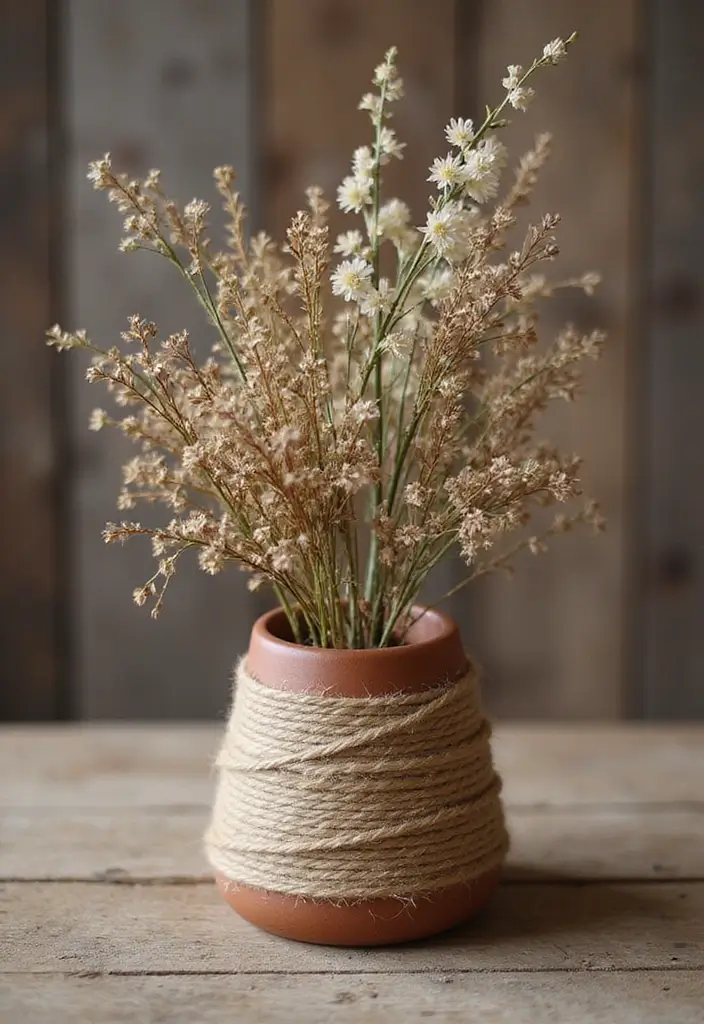 30 Clever Plant Packaging Ideas for Gifts and Shops 7 30 Clever Plant Packaging Ideas for Gifts and Shops - 7. Twine and Dried Flowers