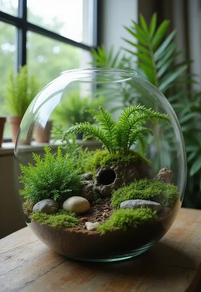 30 Cozy Plant Corner Ideas That Instantly Upgrade Your Room 3 30 Cozy Plant Corner Ideas That Instantly Upgrade Your Room - 3. Terrarium Corner Delight