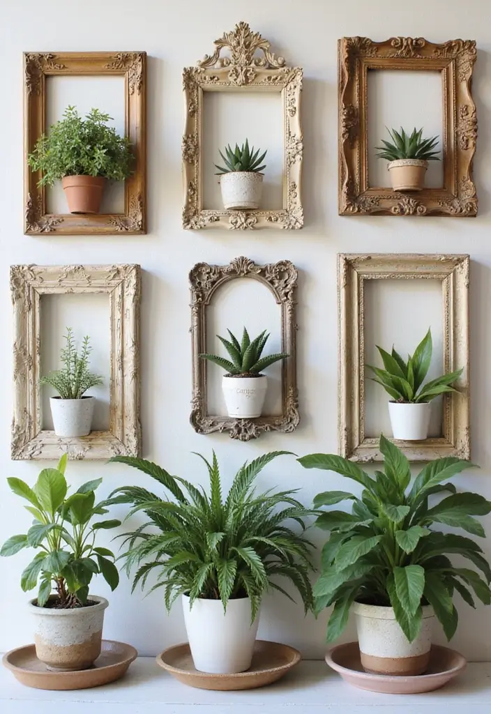 30 Creative Plant Saucer Ideas You Didn’t Know You Needed 16 30 Creative Plant Saucer Ideas You Didn’t Know You Needed - 16. Old Picture Frames