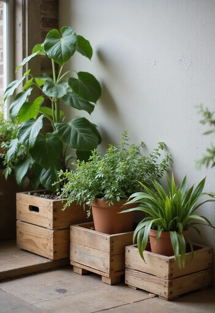 30 Creative Plant Saucer Ideas You Didn’t Know You Needed 23 30 Creative Plant Saucer Ideas You Didn’t Know You Needed - 23. DIY Wooden Crates