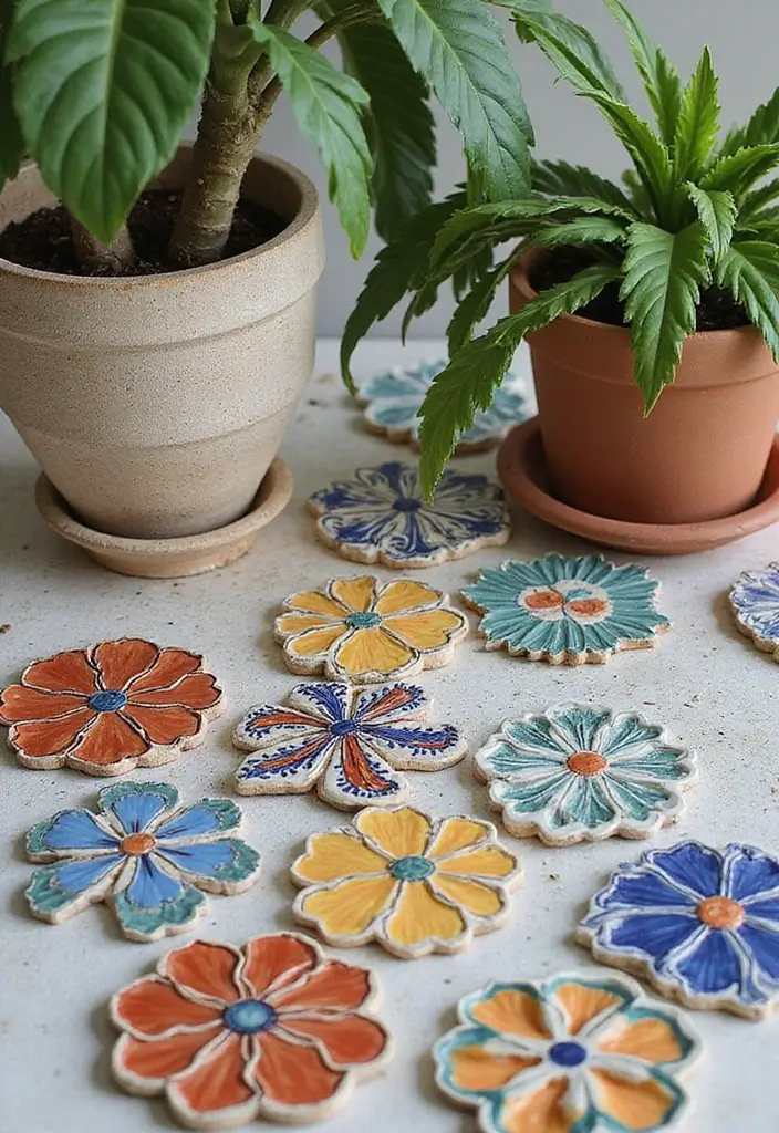 30 Creative Plant Saucer Ideas You Didn’t Know You Needed 8 30 Creative Plant Saucer Ideas You Didn’t Know You Needed - 8. Ceramic Tile Remnants