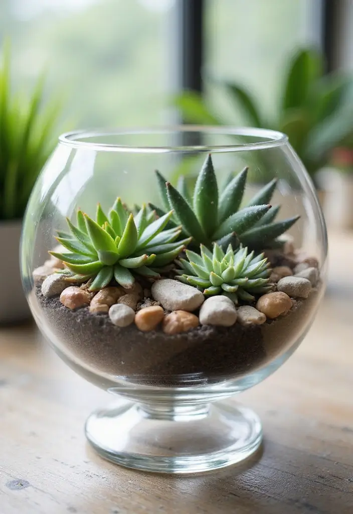 30 Creative Plant Stand Ideas for Indoors and Outdoors 10 30 Creative Plant Stand Ideas for Indoors and Outdoors - 10. Glass Terrarium Stands