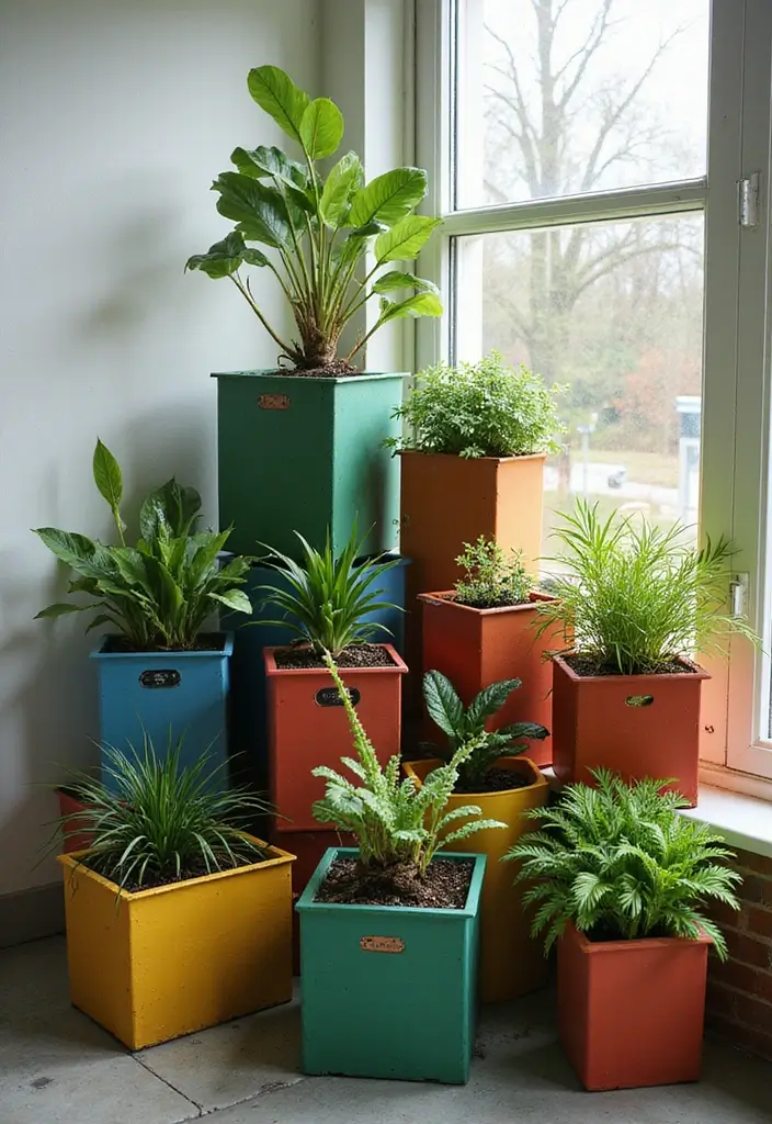 30 Creative Plant Stand Ideas for Indoors and Outdoors 11 30 Creative Plant Stand Ideas for Indoors and Outdoors - 11. Stackable Plant Boxes