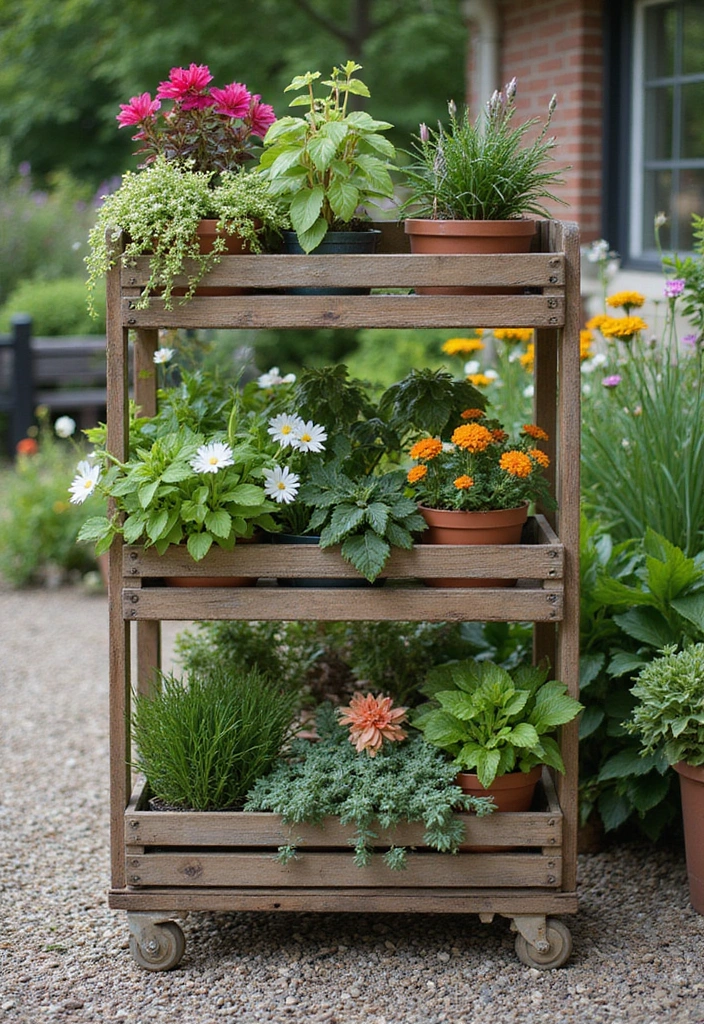 30 Creative Plant Stand Ideas for Indoors and Outdoors 19 30 Creative Plant Stand Ideas for Indoors and Outdoors - 19. Simple Wooden Crate Stands