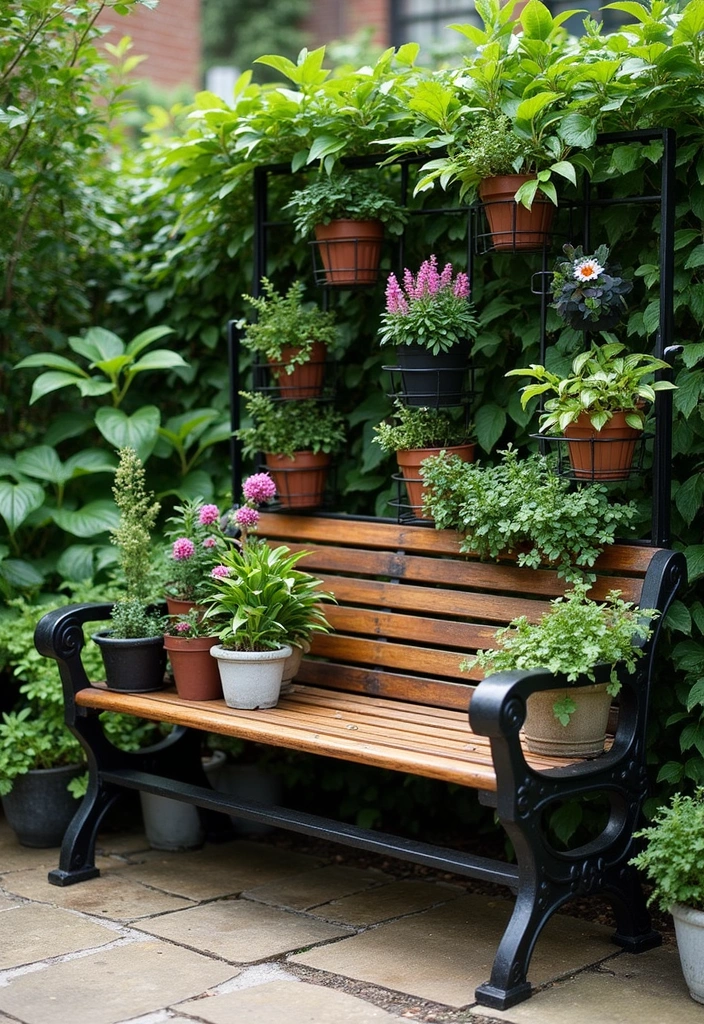 30 Creative Plant Stand Ideas for Indoors and Outdoors 25 30 Creative Plant Stand Ideas for Indoors and Outdoors - 25. Plant Display Bench