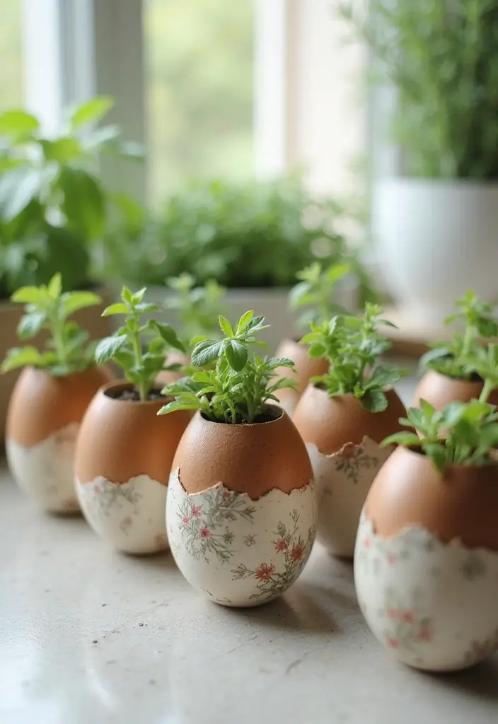 30 Creative Plant Vase Ideas for Every Style 12 30 Creative Plant Vase Ideas for Every Style - 12. Eggshell Planters