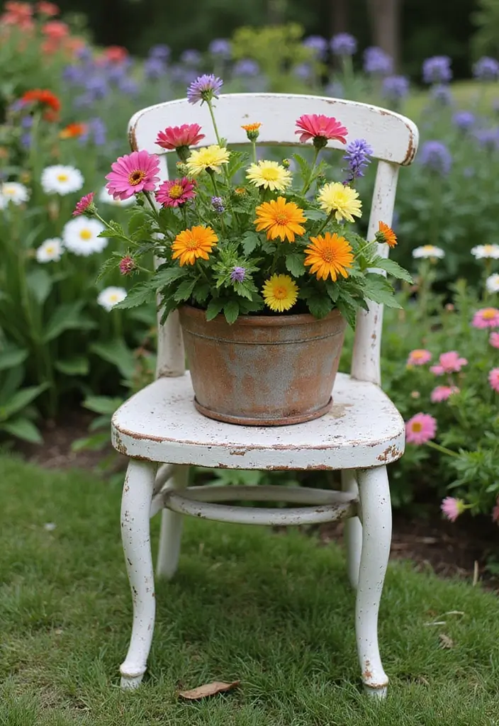 30 Creative Plant Vase Ideas for Every Style 29 30 Creative Plant Vase Ideas for Every Style - 29. Upcycled Furniture as Planters