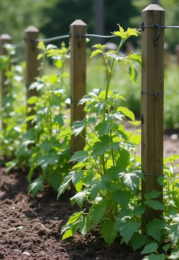 30 DIY Plant Supports You Can Easily Make at Home 16 30 DIY Plant Supports You Can Easily Make at Home - 16. T-Post Plant Supports