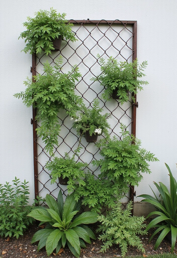 30 DIY Plant Supports You Can Easily Make at Home 18 30 DIY Plant Supports You Can Easily Make at Home - 18. Chain Link Trellis