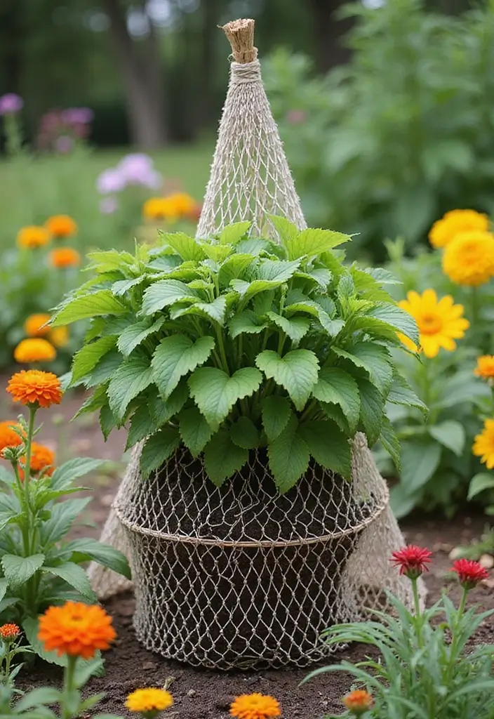 30 DIY Plant Supports You Can Easily Make at Home 23 30 DIY Plant Supports You Can Easily Make at Home - 23. DIY Cone Support