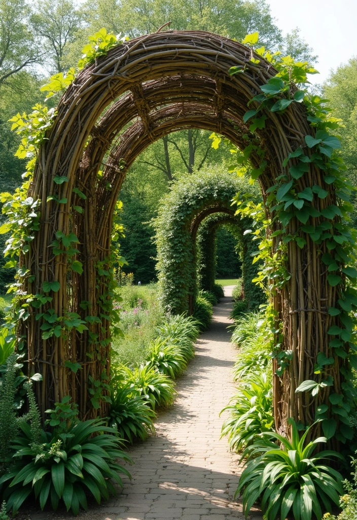 30 DIY Plant Supports You Can Easily Make at Home 25 30 DIY Plant Supports You Can Easily Make at Home - 25. Arching Willow Branches
