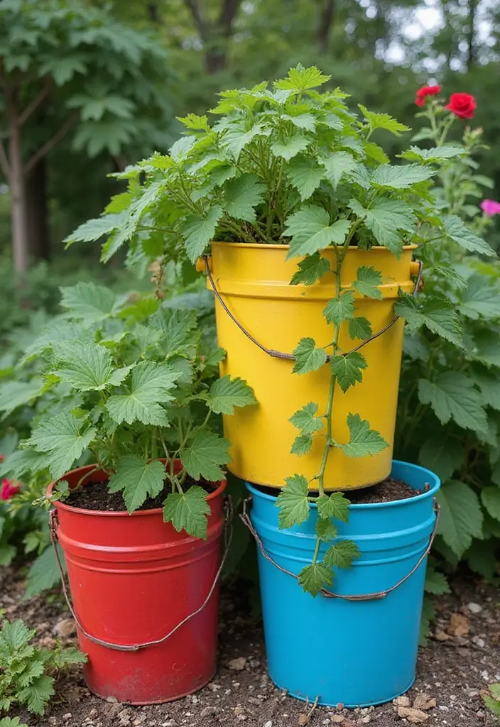 30 DIY Plant Supports You Can Easily Make at Home 30 30 DIY Plant Supports You Can Easily Make at Home - 30. DIY Bucket Trellis