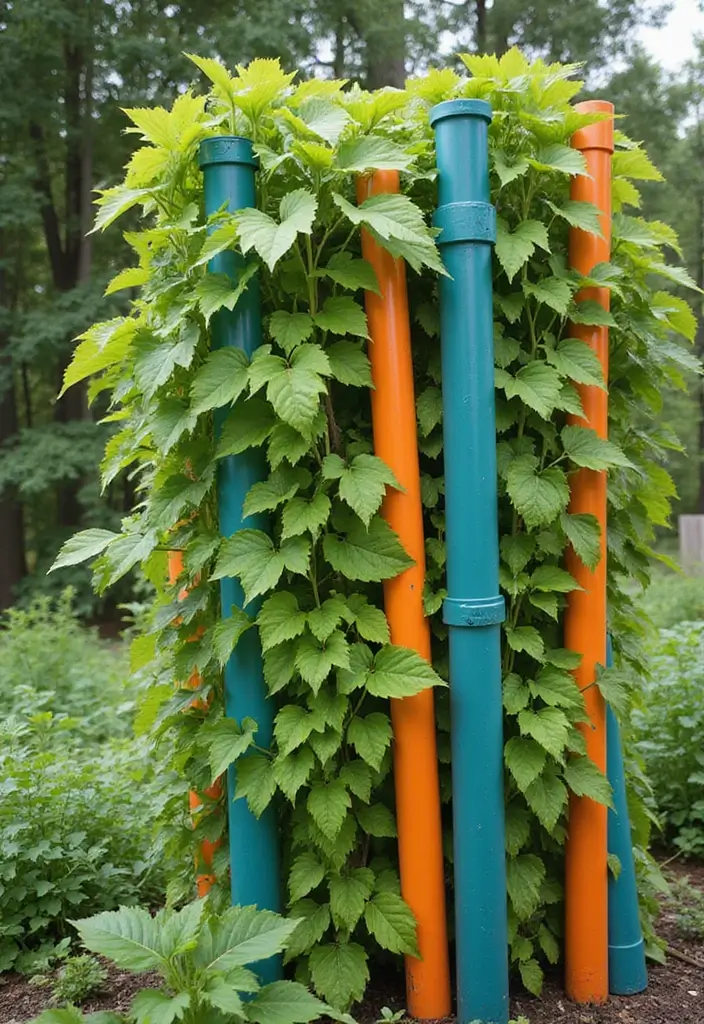 30 DIY Plant Supports You Can Easily Make at Home 4 30 DIY Plant Supports You Can Easily Make at Home - 4. PVC Pipe Supports