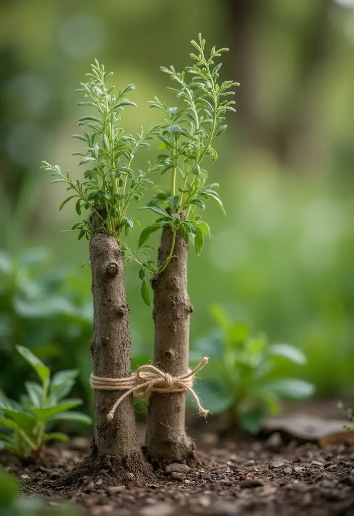 30 DIY Plant Supports You Can Easily Make at Home 6 30 DIY Plant Supports You Can Easily Make at Home - 6. Twine and Sticks Supports