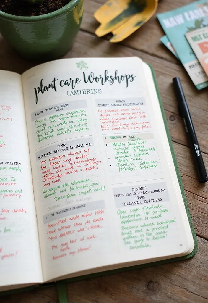 30 Fun Plant Journal Ideas for Every Plant Lover 19 30 Fun Plant Journal Ideas for Every Plant Lover - 19. Plant Care Workshops