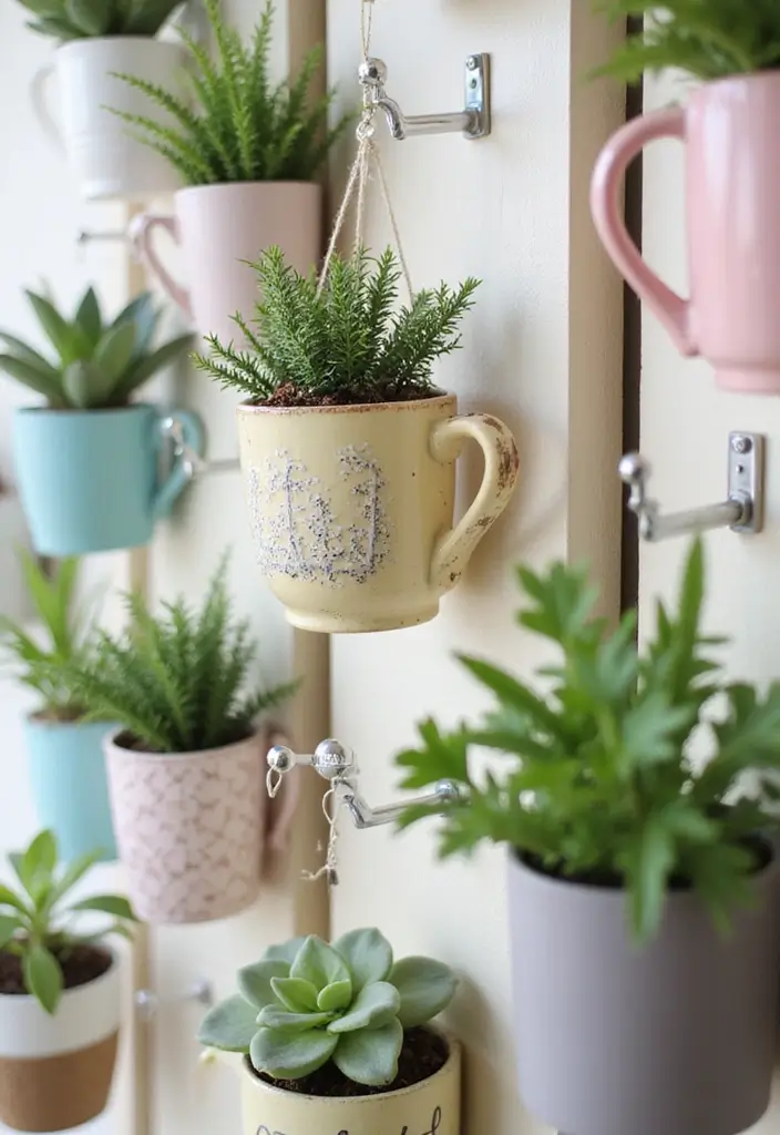 30 Hanging Plant Ideas That Add Life to Any Room 21 30 Hanging Plant Ideas That Add Life to Any Room - 21. Hanging Plant Mugs
