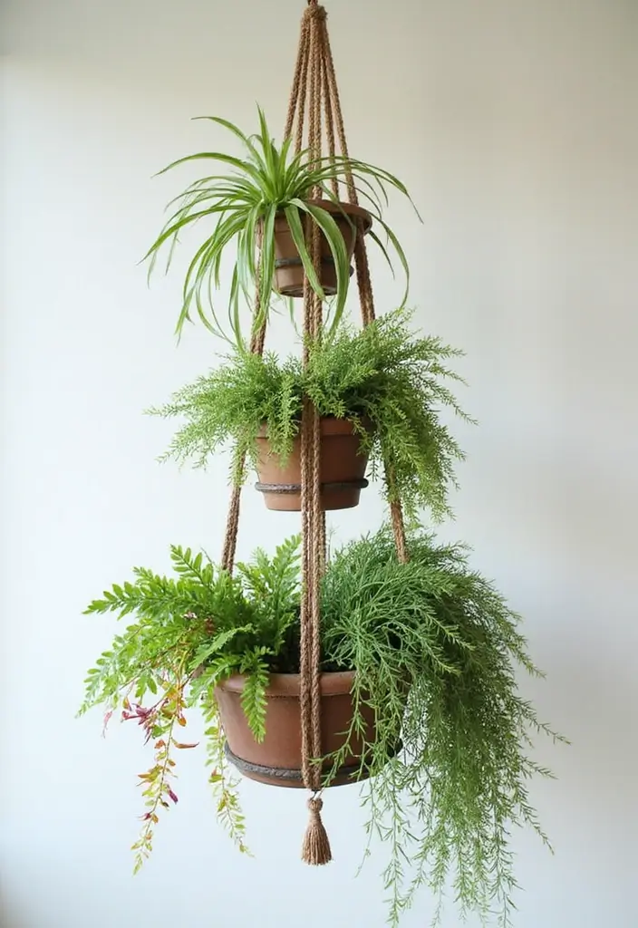 30 Hanging Plant Ideas That Add Life to Any Room 23 30 Hanging Plant Ideas That Add Life to Any Room - 23. Tiered Hanging Planters