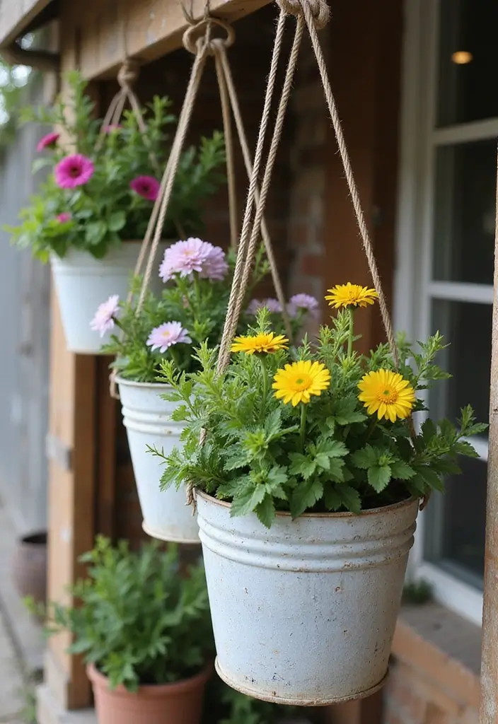 30 Hanging Plant Ideas That Add Life to Any Room 27 30 Hanging Plant Ideas That Add Life to Any Room - 27. Hanging Plant Buckets