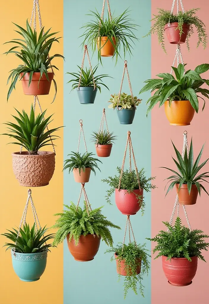 30 Hanging Plant Ideas That Add Life to Any Room 30 30 Hanging Plant Ideas That Add Life to Any Room - 30. Hanging Planter Collage