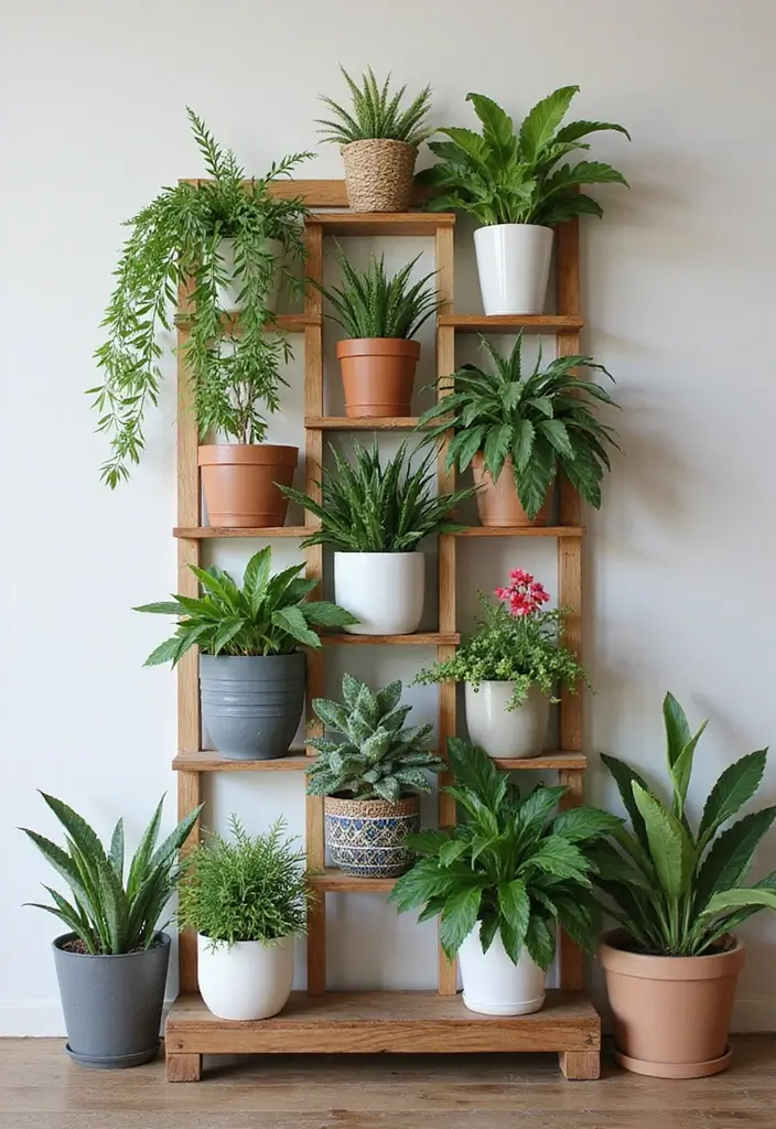 30 Hanging Plant Ideas That Add Life to Any Room 4 30 Hanging Plant Ideas That Add Life to Any Room - 4. Vertical Plant Stands
