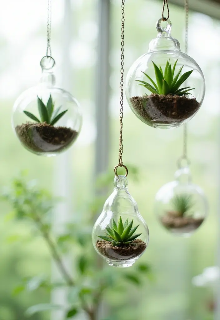 30 Hanging Plant Ideas That Add Life to Any Room 5 30 Hanging Plant Ideas That Add Life to Any Room - 5. Hanging Terrariums